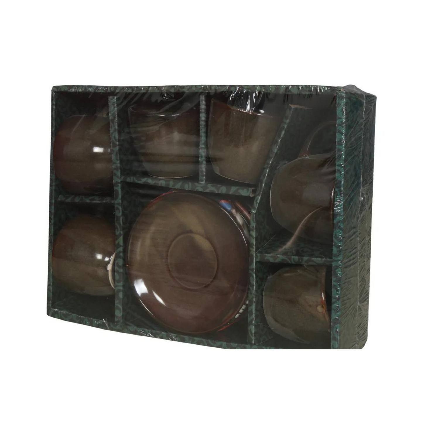Raj Royal Stylish Print Ceramic Tea/Coffee Cups Set of 6 with Saucer (150ML)