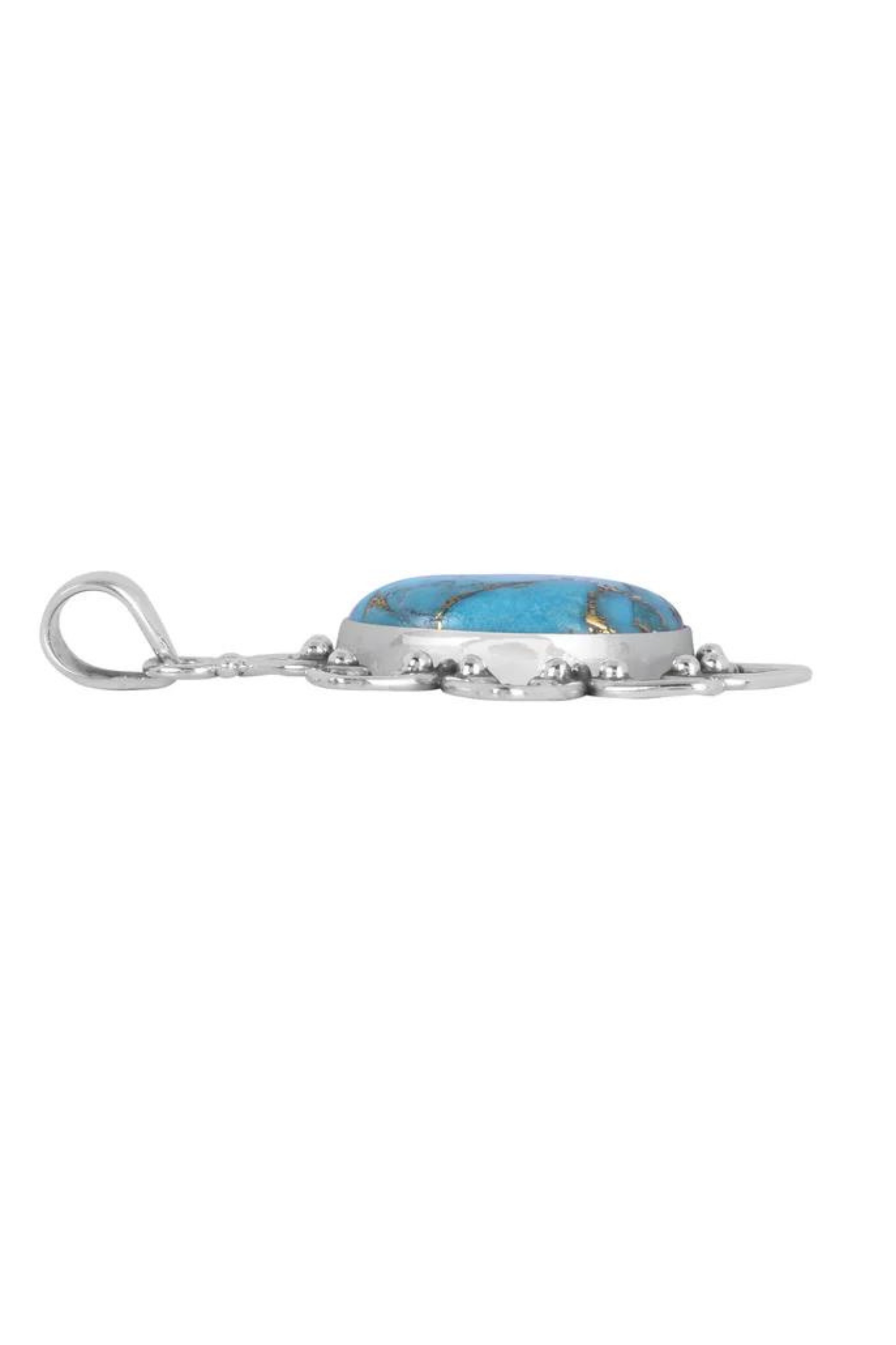 RAJ ROYAL Natural Turquoise Pendant in 925 Sterling Silver