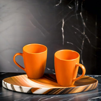 RAJ ROYAL Ceramic Mugs 250ml - Coffee/Tea Mugs - Microwave, Dishwasher Safe Tea Cups for Daily Use & Party (Set of 2 Cups)