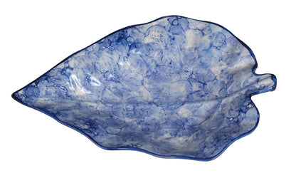 Raj Royal Ceramic Pan Shaped Serving Tray Hand Painted for Dinning Rooms - 1 Piece