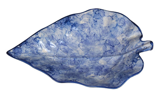 Raj Royal Ceramic Pan Shaped Serving Tray Hand Painted for Dinning Rooms - 1 Piece