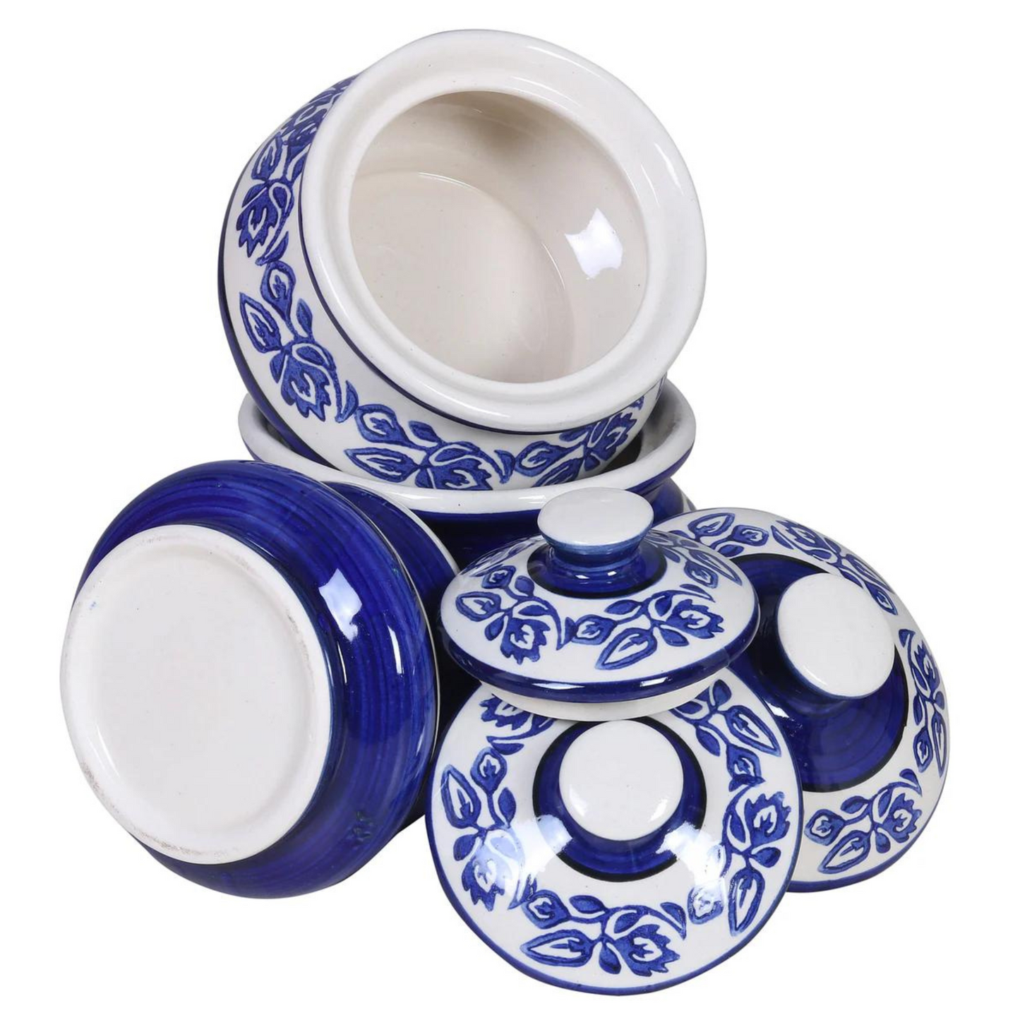Raj Royal Ceramic Dinning Serving /Snack/ Mixing /Vegetable / Cereal / Soup / Salad / Tableware / Pudding Multipurpose / Desert / Food Storage Container Donga/ Degchi/ Handi / Casserole .