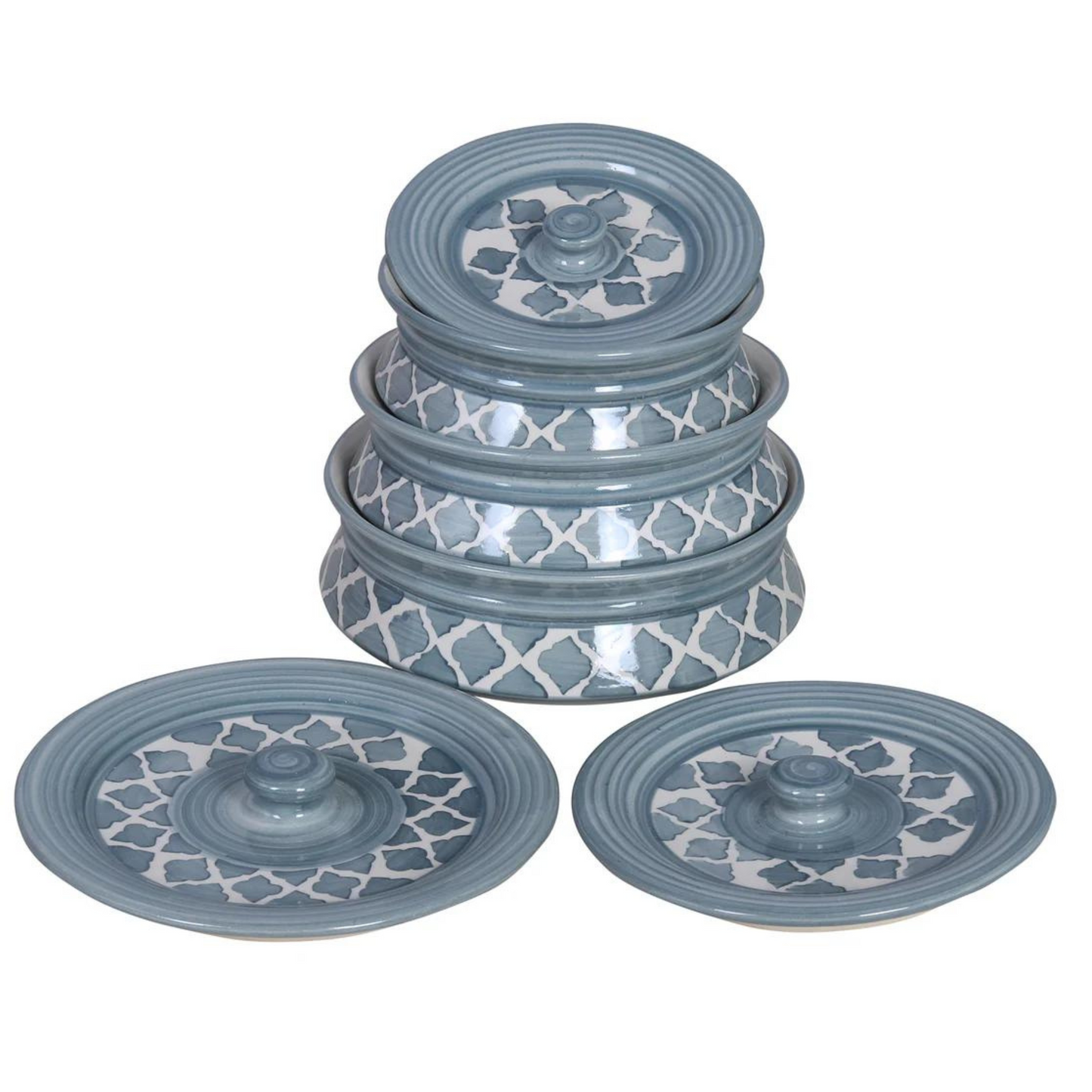Raj Royal Ceramic Dinning Serving /Snack/ Mixing /Vegetable / Cereal / Soup / Salad / Tableware / Pudding Multipurpose / Desert / Food Storage Container Donga/ Degchi/ Handi / Casserole .