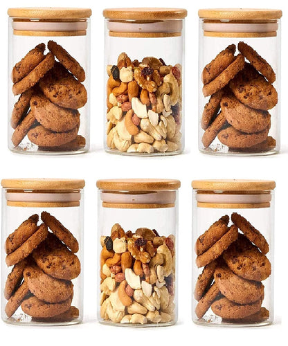 RAJ ROYAL Borosilicate Airtight Food Storage Jar with Wooden Lid Capacity  2000 ML