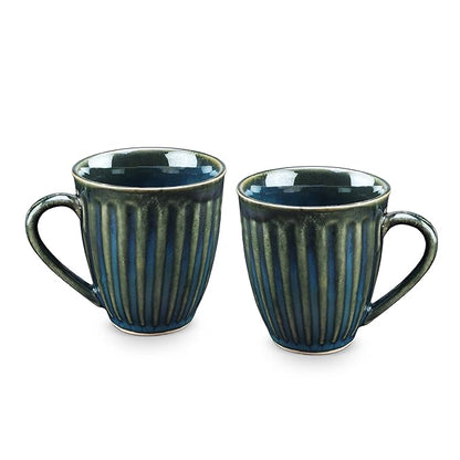 RAJ ROYAL Ceramic Mugs 250ml - Coffee/Tea Mugs - Microwave, Dishwasher Safe Tea Cups for Daily Use & Party (Set of 2 Cups)