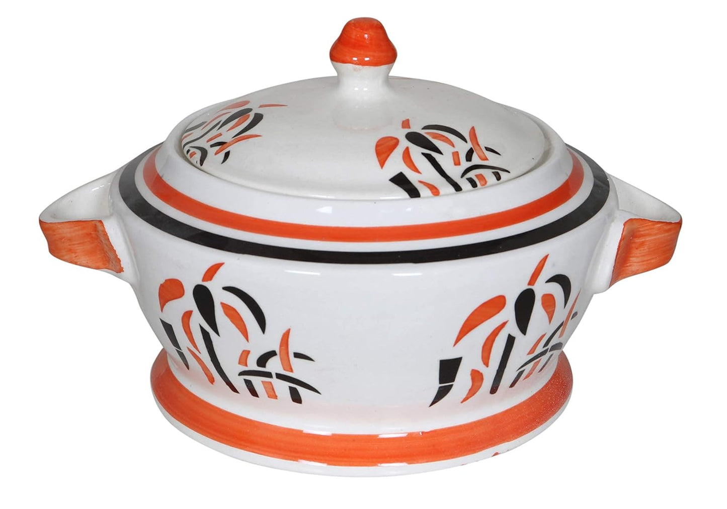 RAJ ROYAL Ceramic Pottery Casseroles with Lid for Home Kitchen Dinning Serving Ware Storage Containers - Combo Pack of 3