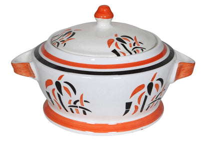 RAJ ROYAL Ceramic Pottery Casseroles with Lid for Home Kitchen Dinning Serving Ware Storage Containers - Combo Pack of 3