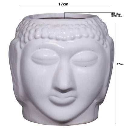 RAJ ROYAL Handcrafted Ceramic Bhuddha Shape Flower Vase for Living Room Handmade Decorative Vases Pot Planter for Garden for Home Office Decoration Pots 1 Piece