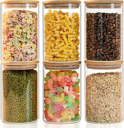 RAJ ROYAL Borosilicate Airtight Food Storage Jar with Wooden Lid Capacity  2000 ML