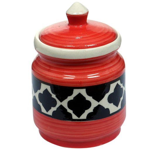 RAJ ROYAL Ceramic Storage Container - 1 Piece, Red