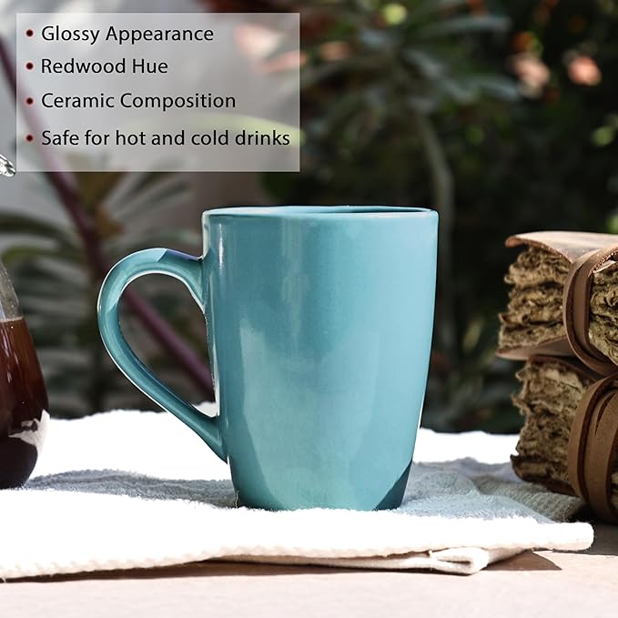 RAJ ROYAL Ceramic Mugs 250ml - Coffee/Tea Mugs - Microwave, Dishwasher Safe Tea Cups for Daily Use & Party (Set of 2 Cups)