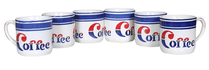 RAJ ROYAL GSS Glossy Ceramic Stylish Coffee Mugs Tea Cup for Kids Girls Boys Coffee Printed Microwave Safe Cup Best Gift for Friends Anniversary Birthday 300 ml (Set of 6)