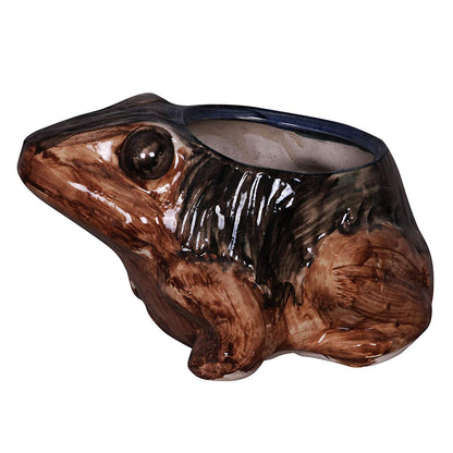 RAJ ROYAL Handcrafted Ceramic Frog Shape Flower Vase