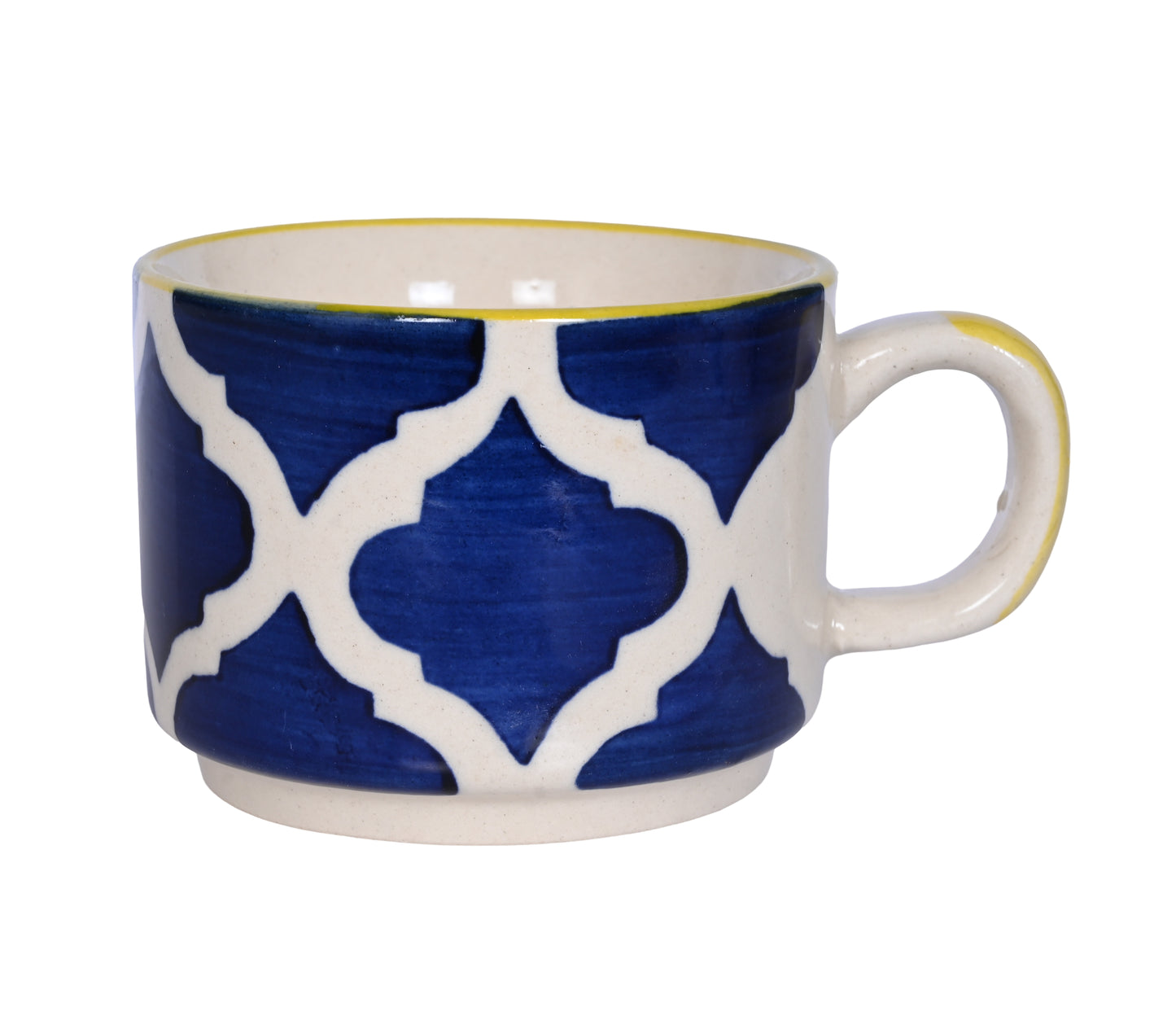 RAJ ROYAL Microwave Safe Hand Made Hand painted 4 Cups 1 Kettle and 1 Tray Tea Set Excellent Gift for Any Occasion