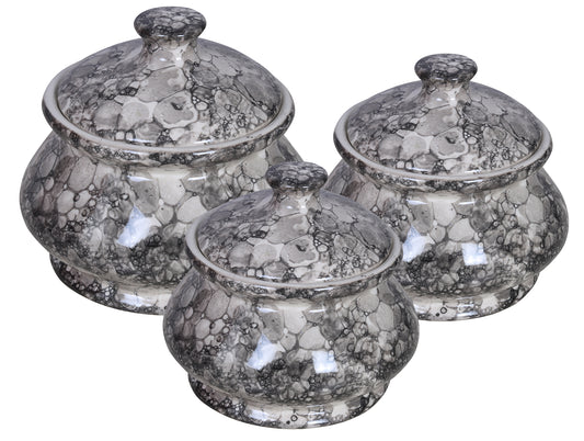 Raj Royal Ceramic Dinning Serving /Snack/ Mixing /Vegetable / Cereal / Soup / Salad / Tableware / Pudding Multipurpose / Desert / Food Storage Container Donga/ Degchi/ Handi / Casserole .