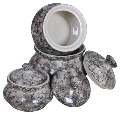 Raj Royal Ceramic Dinning Serving /Snack/ Mixing /Vegetable / Cereal / Soup / Salad / Tableware / Pudding Multipurpose / Desert / Food Storage Container Donga/ Degchi/ Handi / Casserole .