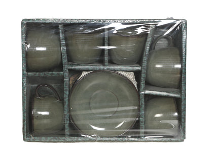 Raj Royal Stylish Print Ceramic Tea/Coffee Cups Set of 6 with Saucer (150ML)