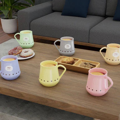 Pastel Conical Tea Cups(Set of 6)