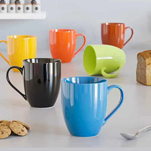 Solid Multicolor Coffee Mug (Set of 6)
