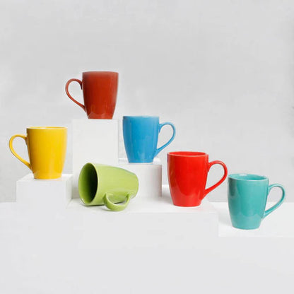 Solid Multicolor Coffee Mug (Set of 6)