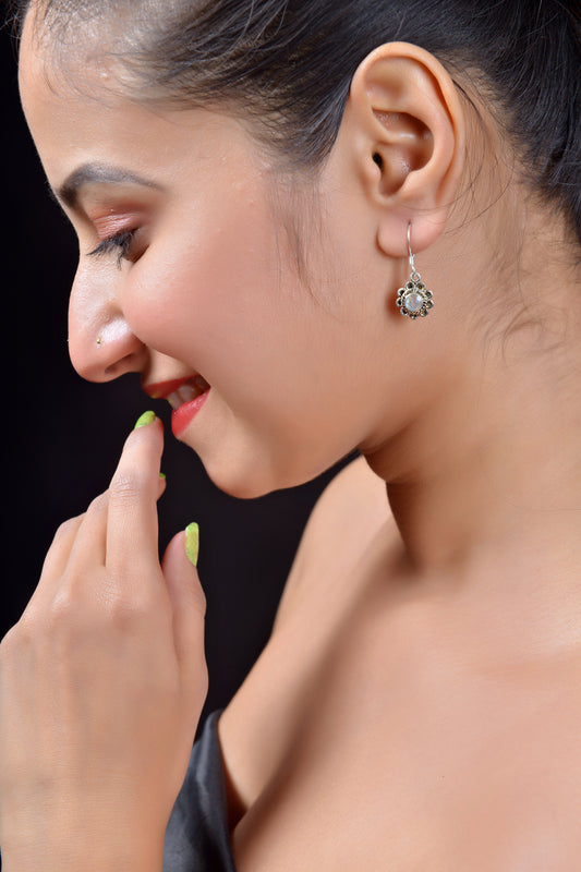 RAJ ROYAL Natural Rainbow Stud Earring in 925 Sterling Silver